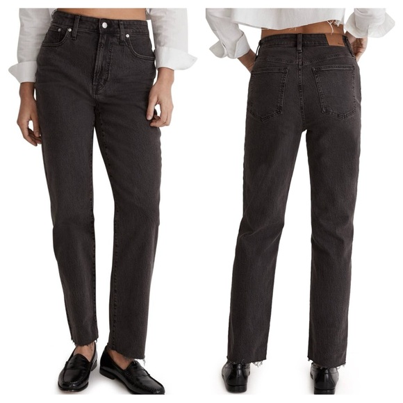 Madewell Denim - Madewell The Perfect Vintage High Waist Straight Leg Jeans 25 Lunar Gray Wash‎